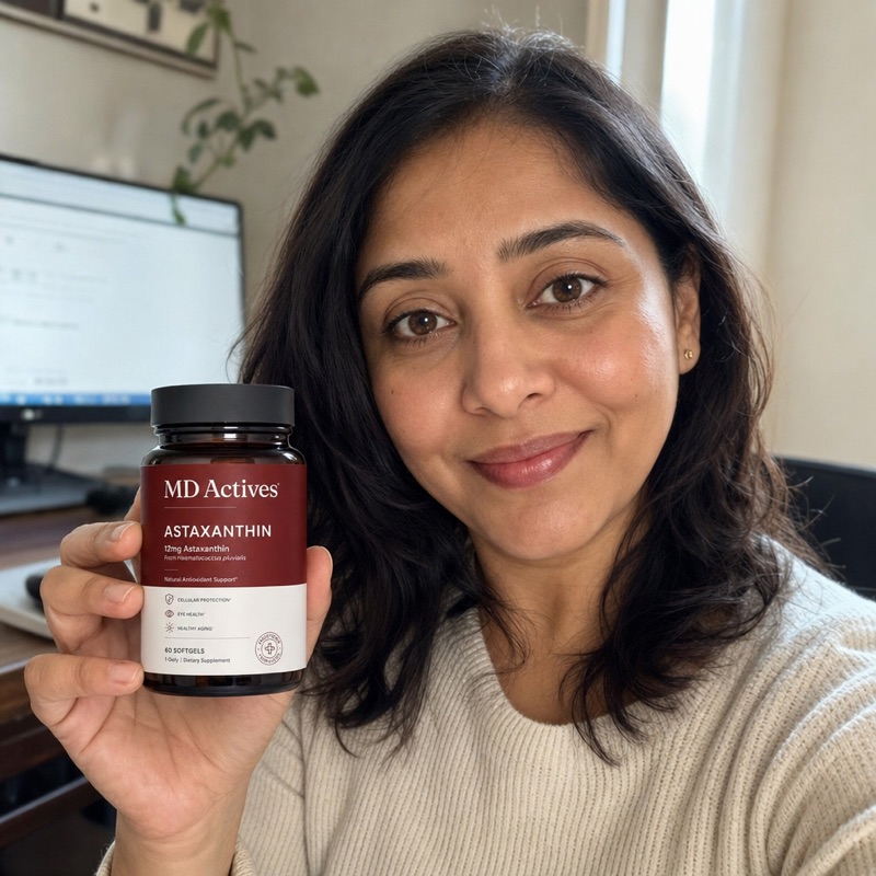 Verified buyer holding MD Actives Astaxanthin